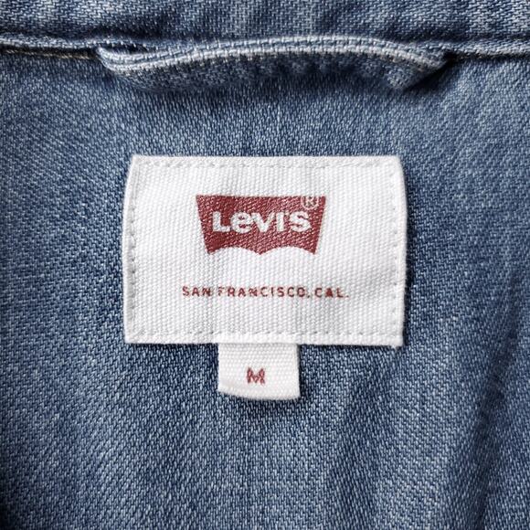 Levi's Classic Standard Fit Western Shirt Mens M Pearl Buttons Cowboy Western - Picture 9 of 13